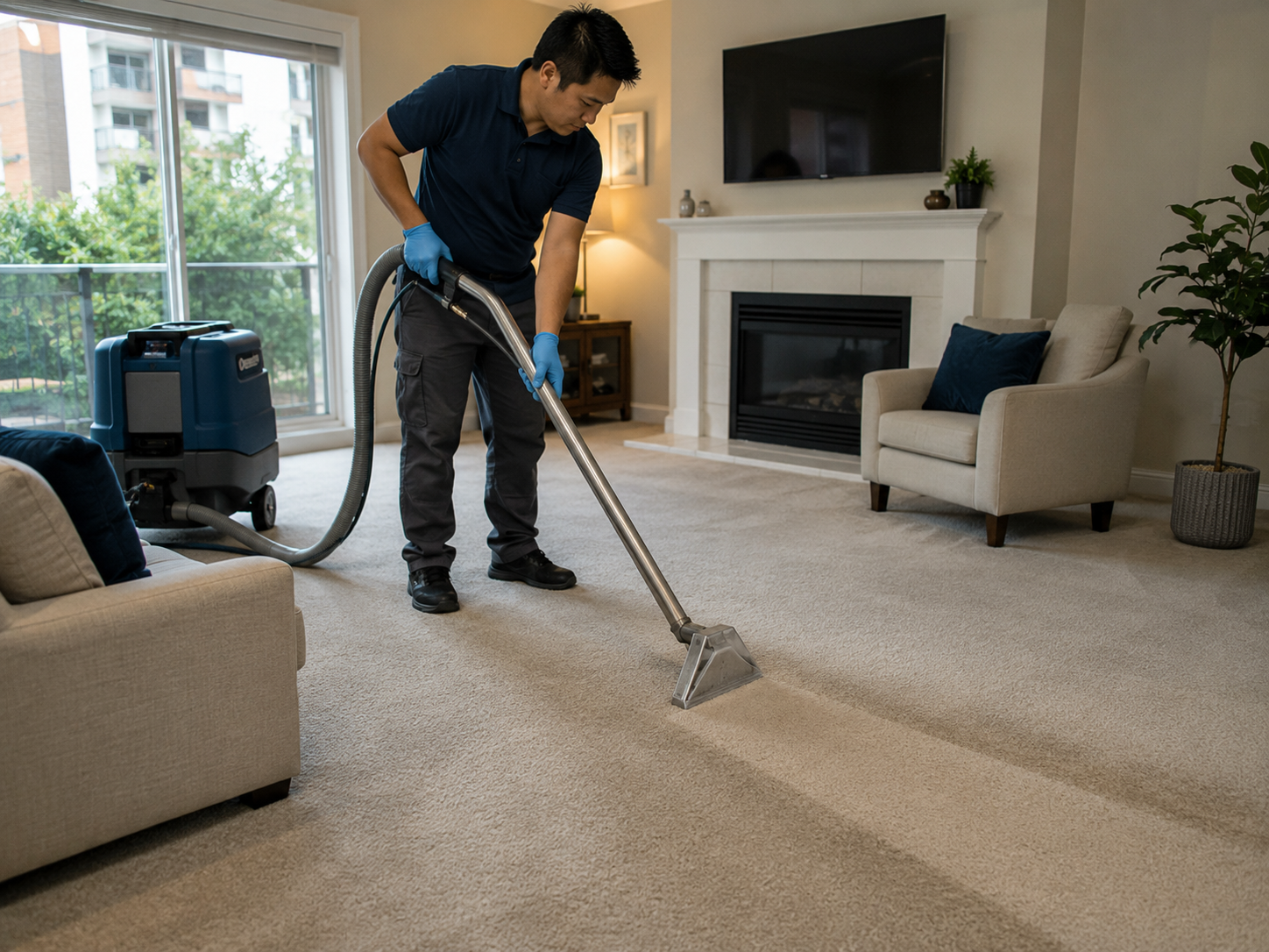 Professional carpet cleaning service