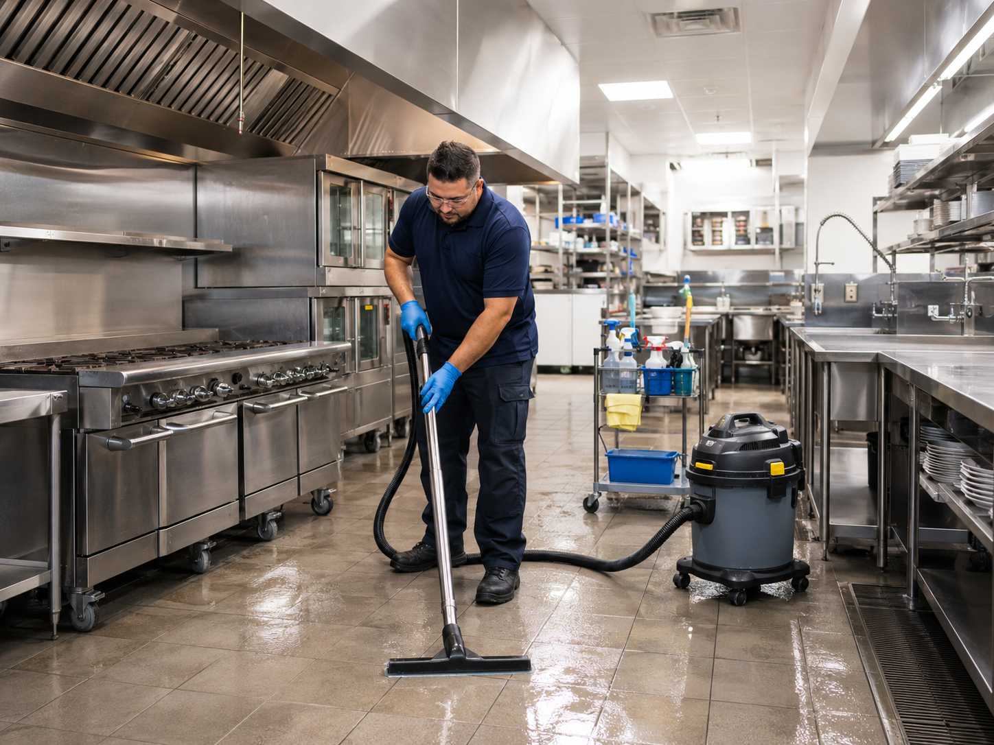 Commercial kitchen deep cleaning