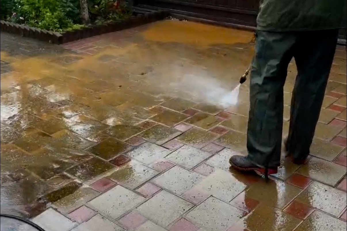Power washing before and after results